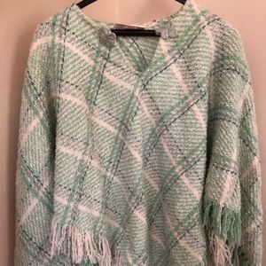 Green plaid Irish cape